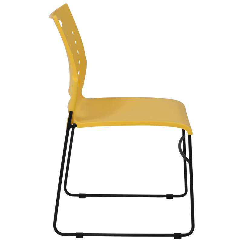 Hercules 881 lb Capacity Yellow Stack Chair with Air-Vent Back