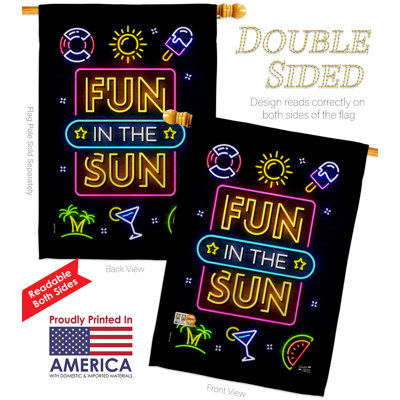 Double Sided 40'' H x 28'' W Polyester Flag Set