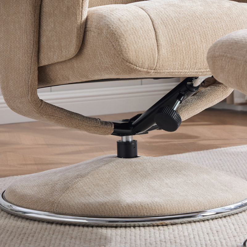 78cm Wide Chenille Swivel, Light Taupe