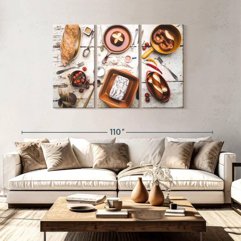 Yarlin Bread In Pans, 48" H x 74" W