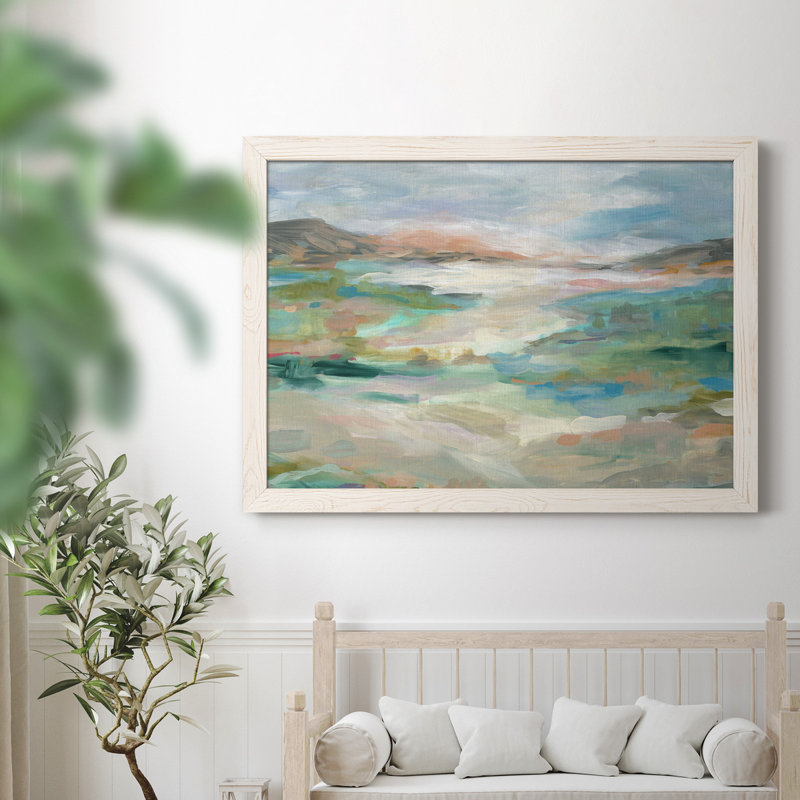 Vallée luxuriante - Peinture sur toile encadrée, H 31,5 po x l 23,5 po x P 1,5 po, Blanc