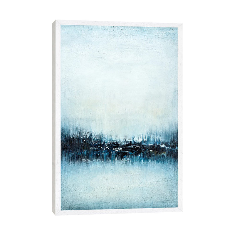 Horizon 1 Piece Painting on Canvas, 66.04 cm H x 45.72 cm W, White Framed