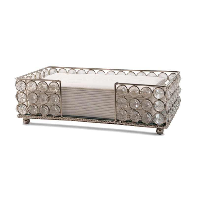 Porte-serviettes de salle de bain Servilleta, 2.75" H x 9.5" W x 5.5" D, Argent