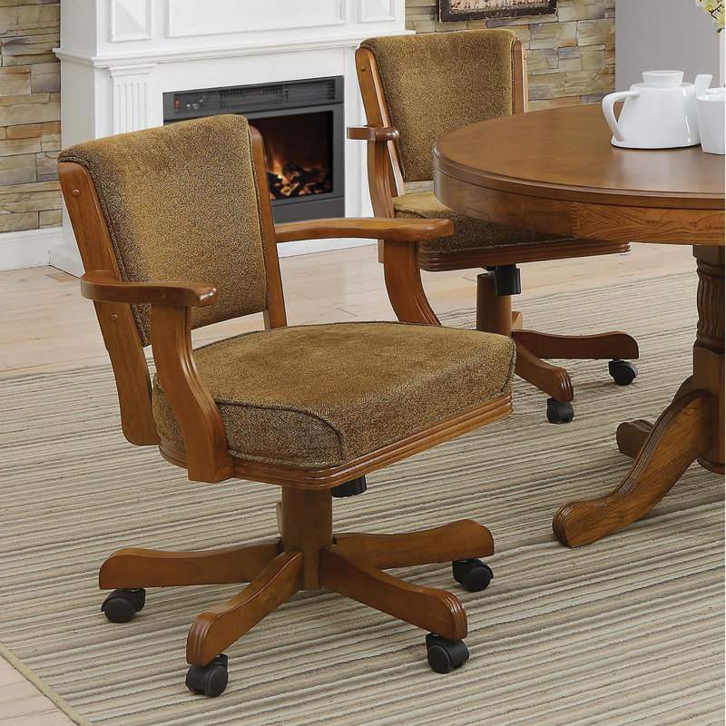 Upholstered Game Chair With Casters