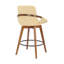 Luxurious Faux Leather And Swivel Bar Stool-110606702-110606700