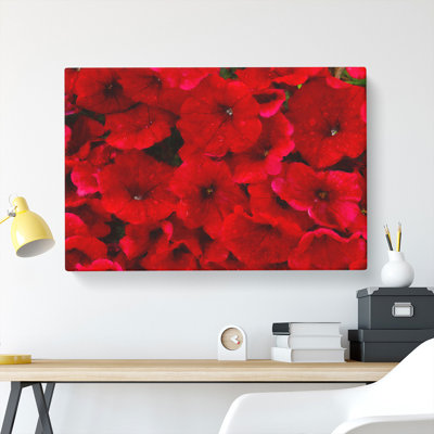 Seeing Red Flowers - Wrapped Canvas