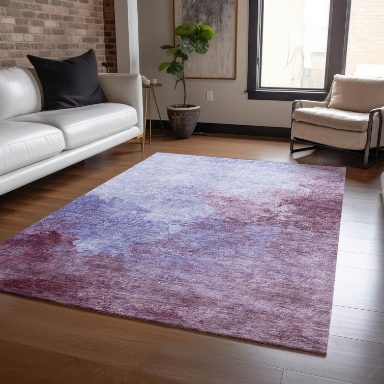 Machine Washable Indoor/Outdoor Cicel ACN1138 Purple