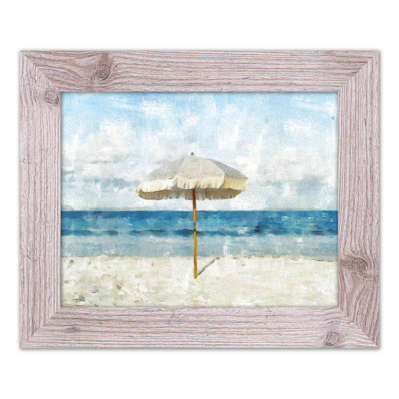 Beach Umbrella, reproduction encadrée, H 11 po x l 14 po x P 0,75 po