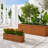 2-Piece Cedar Wood Outdoor Planter Box Set with Drainage, 40-Inch and 72-Inch Rectangular, Brown