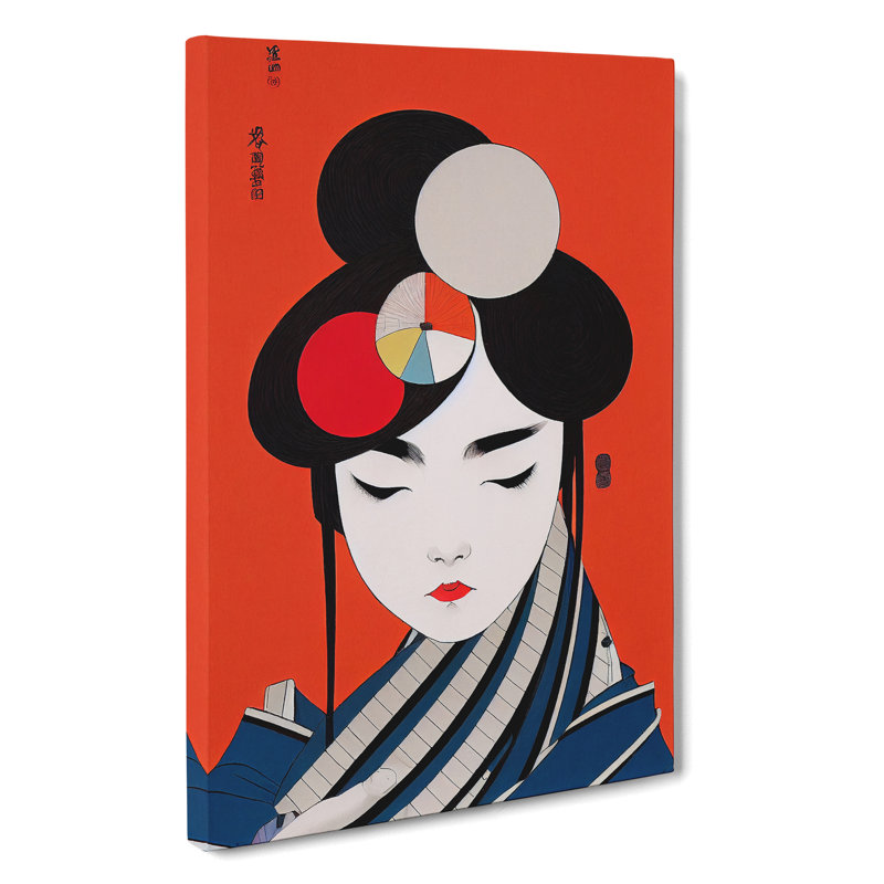 XC1022-1734X Creative Geisha Art - Wrapped Canvas Print, 60cm H x 40cm W x 3cm D