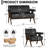 Black  Faux Leather Livingroom Sets (3-piece)