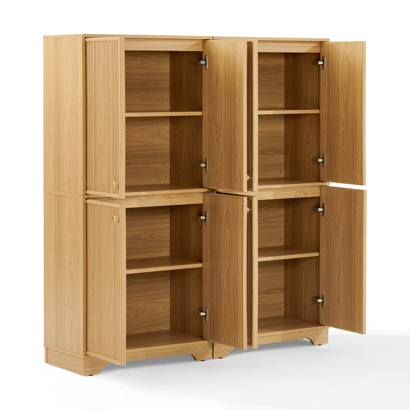 Naomi 2-piece Kitchen Storage Pantry Set, Natural