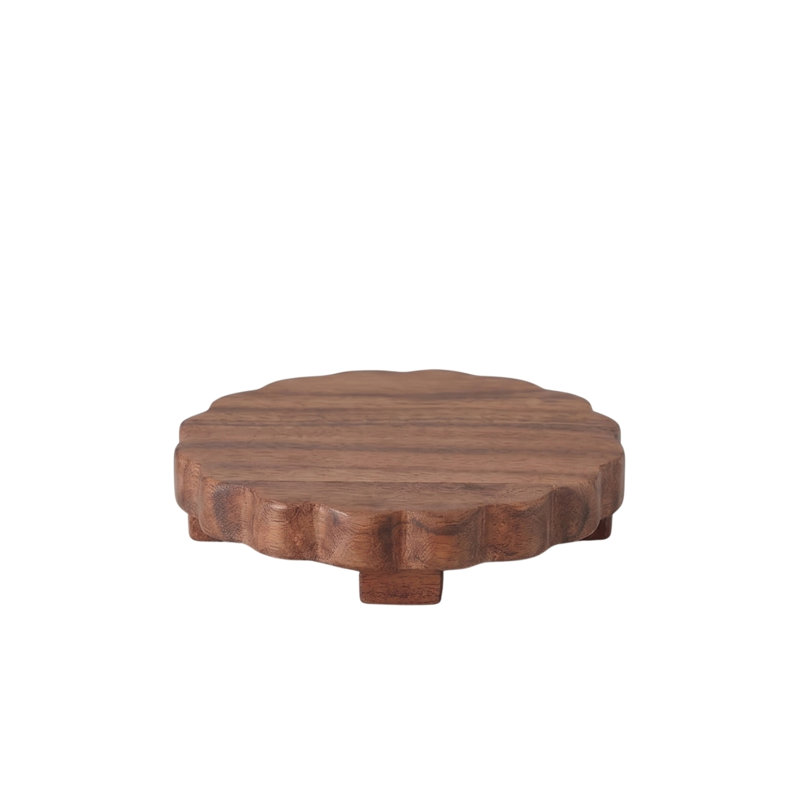 Scalloped Trivet Riser, Small Round, Natural