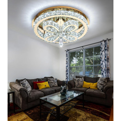Glam Led Dimmable Crystal Chandelier