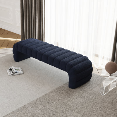 Banc en chenille capitonné Modern