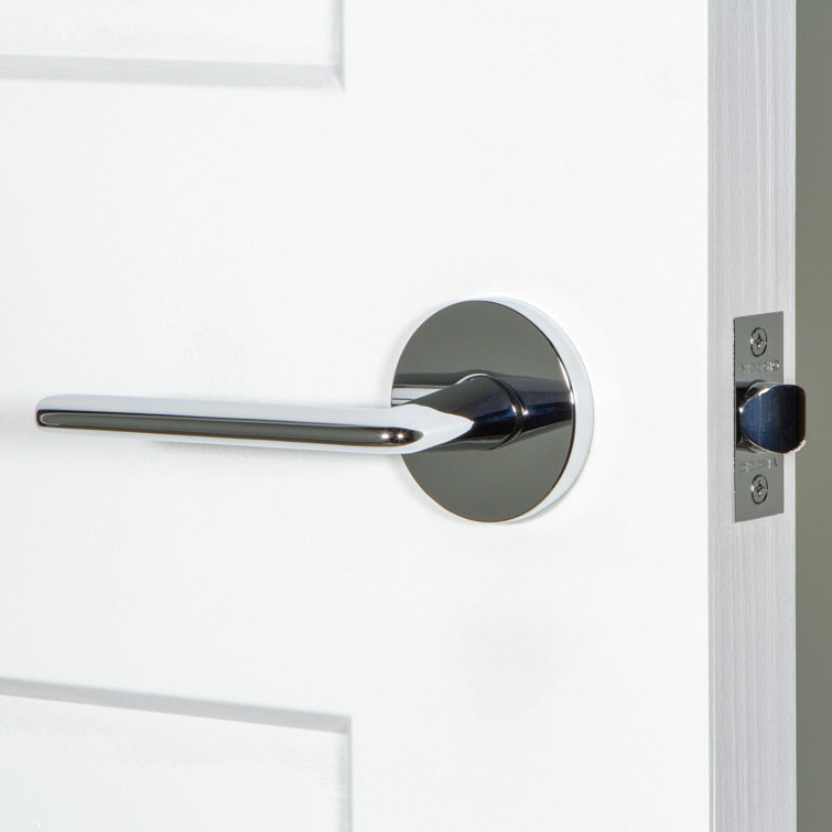 Viaggio Circolo Rosette Single Dummy With Brezza Lever In Satin Brass