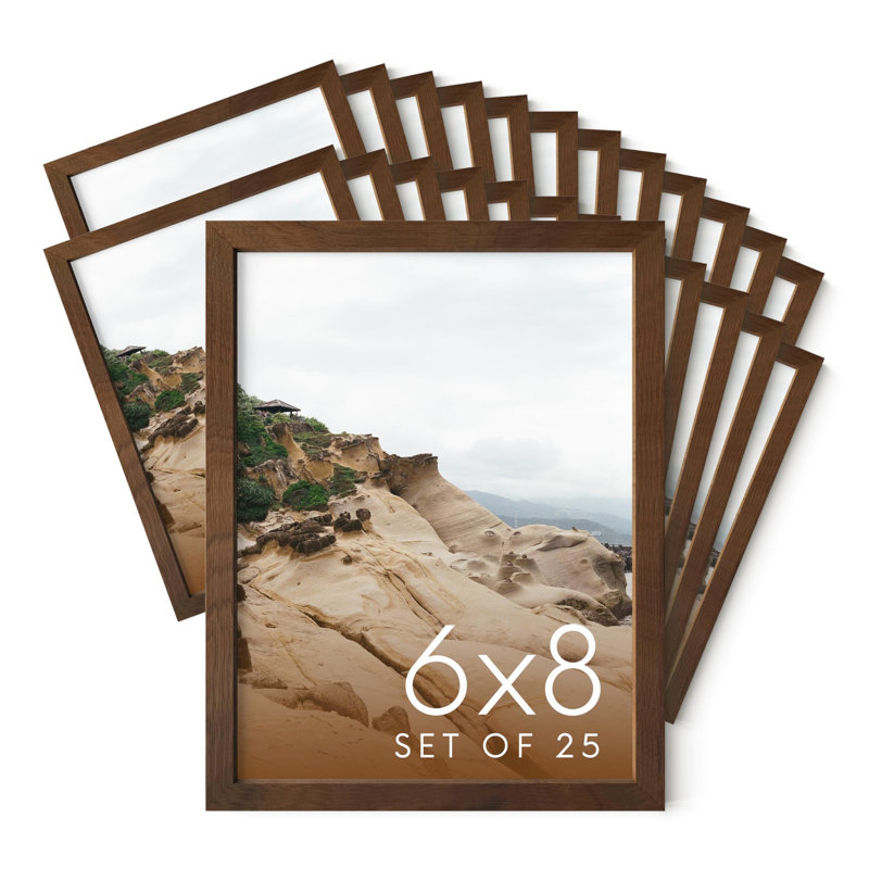 Cadre photo en bois - ensemble de 25, Noyer, L 11 po x H 17 po