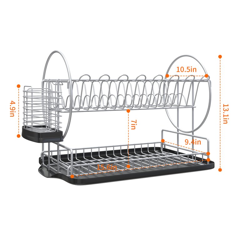 Kefanta Kitchen Counter Plastic Dish Rack