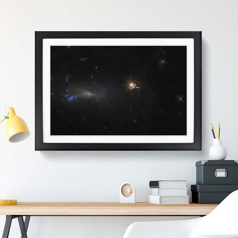Out of Space Vol.4 in Abstract - Picture Frame Graphic Art Print, 36cm H x 48cm W x 2cm D, Black Framed