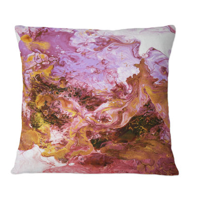 Coussin décoratif imprimé rose et rose