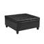 Grand repose-pieds carré en similicuir avec rangement | Table basse pour le salon et la chambre à coucher-97389459