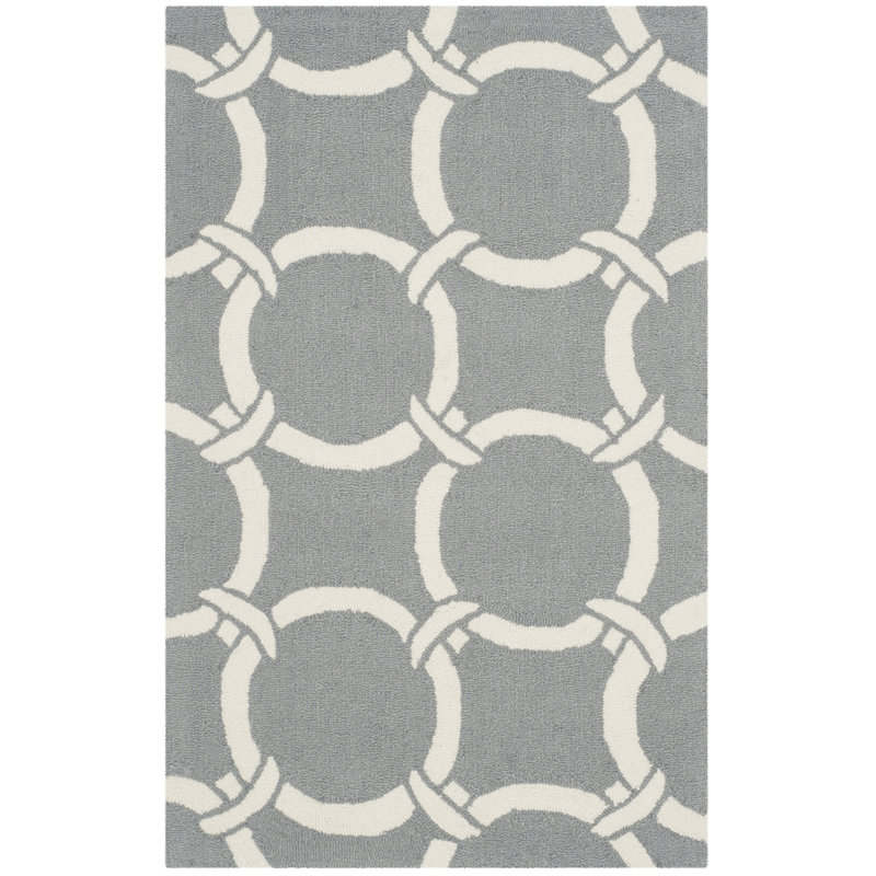 Lizarraga Hand Hooked Performance Chevron Rug, Rectangle 3'6" x 5'6"