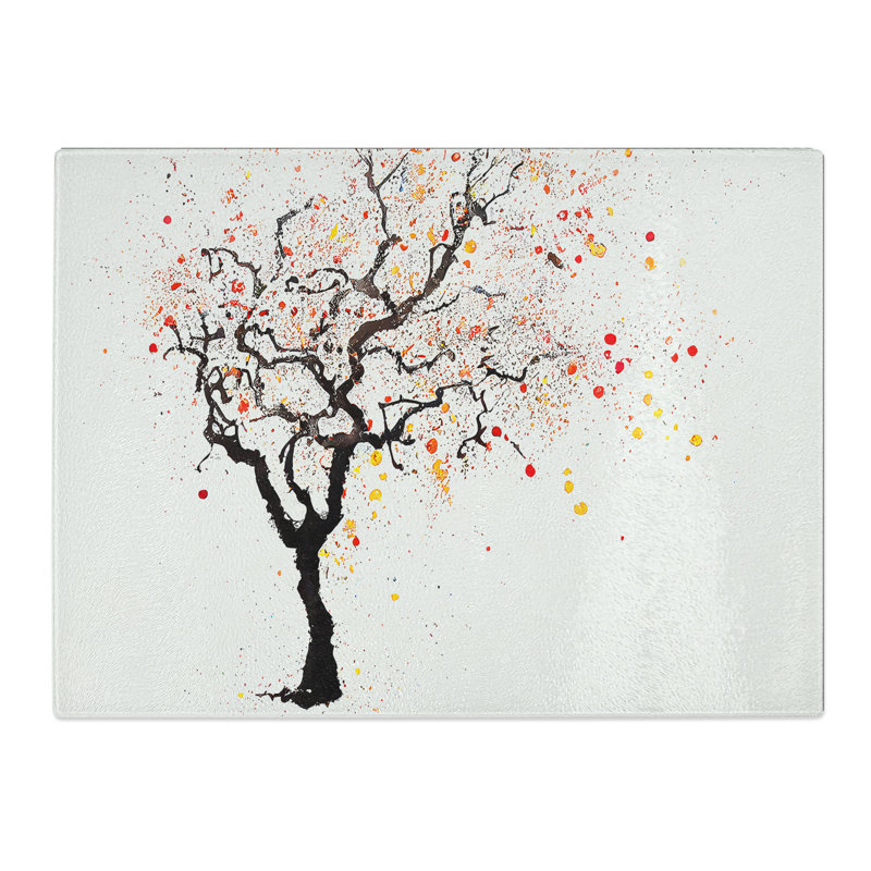 Gentle Tree Abstract  Glass Chopping Board