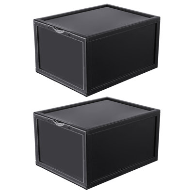 2 Pair Stackable Shoe Storage Box