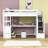 Finck Wooden Loft Bed with Desk,Staircase and Shelves-197326330-197326329