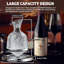 Red Wine Decanter 50Oz/1500Ml, 360° Rotating Decanters