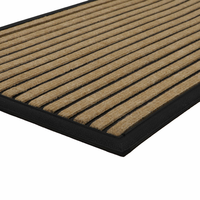 Vienna Non-Slip Striped Indoor Doormat, 1cm H x 60cm L x 40cm W