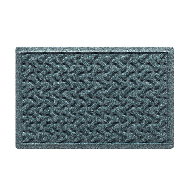 Tapis d'extérieur pour animaux WaterHog® Dogbone Répétition 18 po x 27 po, Bleu, H 18 po x l 27 po