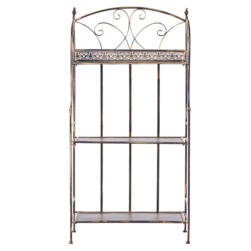 60cm W Iron Shelving Unit, Black