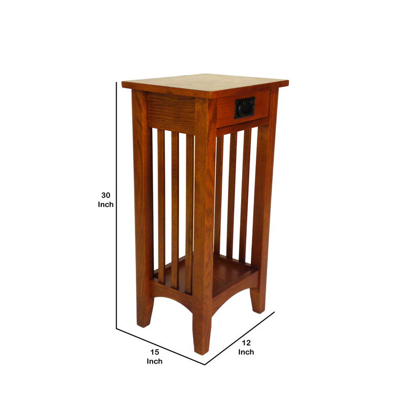 Macius 15'' W Solid Wood Nightstand