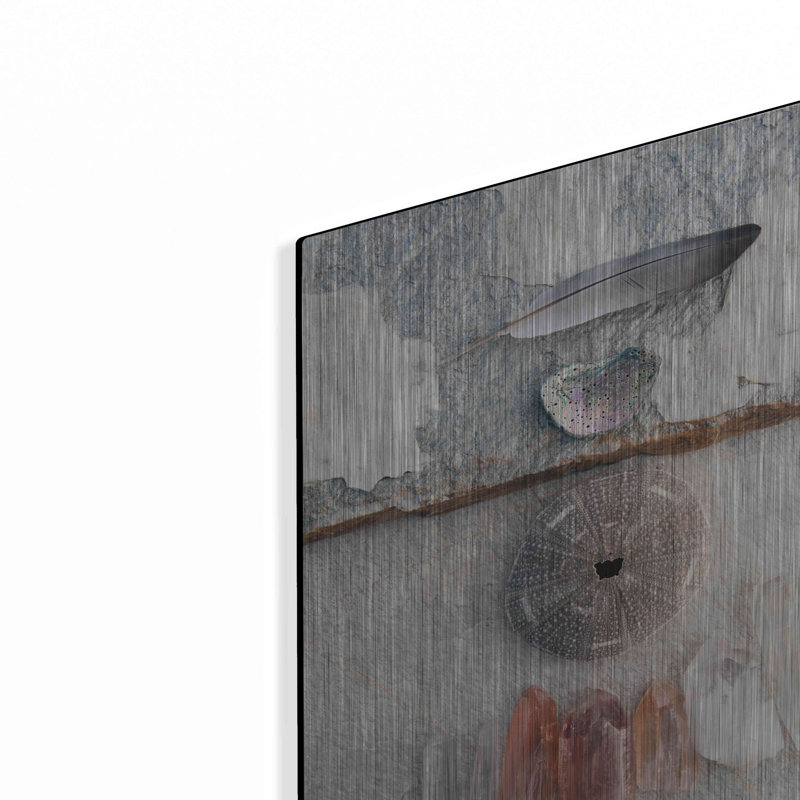 «Feather Ocean Earth Meditation» par Elena Ray, H 16 po x l 12 po
