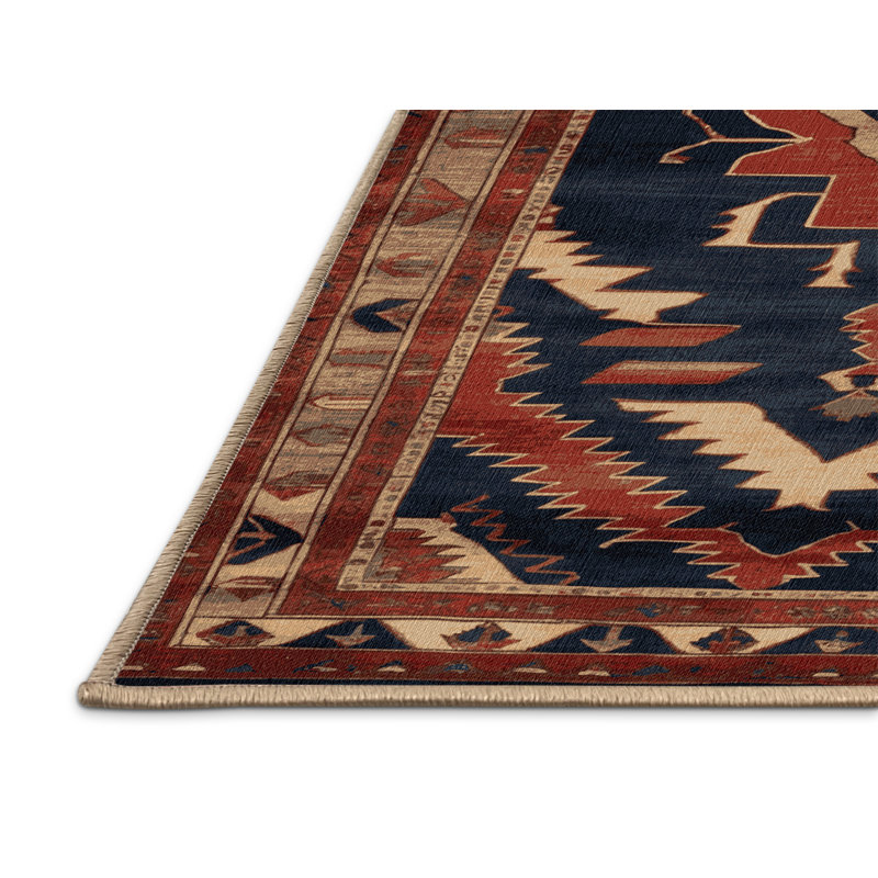 Tapis brun lavable à la machine, Rectangulaire 7 pi x 10 pi