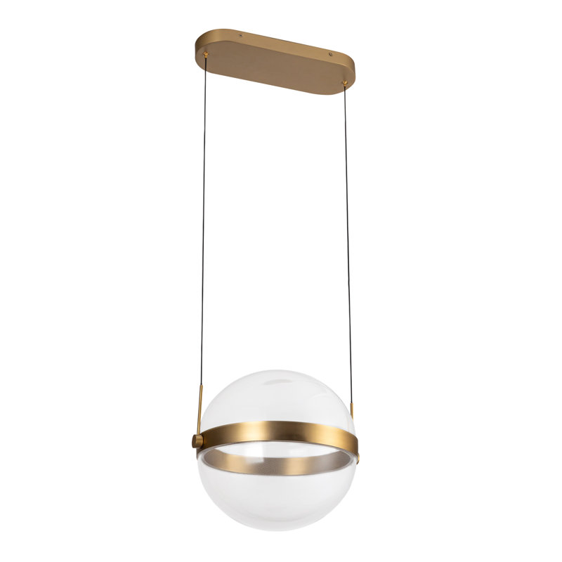 Pisces 1 - Light LED Pendant, Brushed Gold