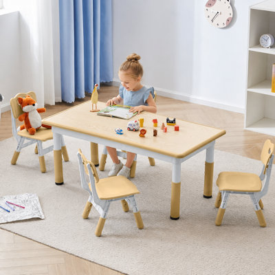 Angeliz Kids 5 Piece Play Or Activity Table and Chair Set