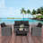 Wood 4 - Person Patio Conversation Set with Cushions-1139517743