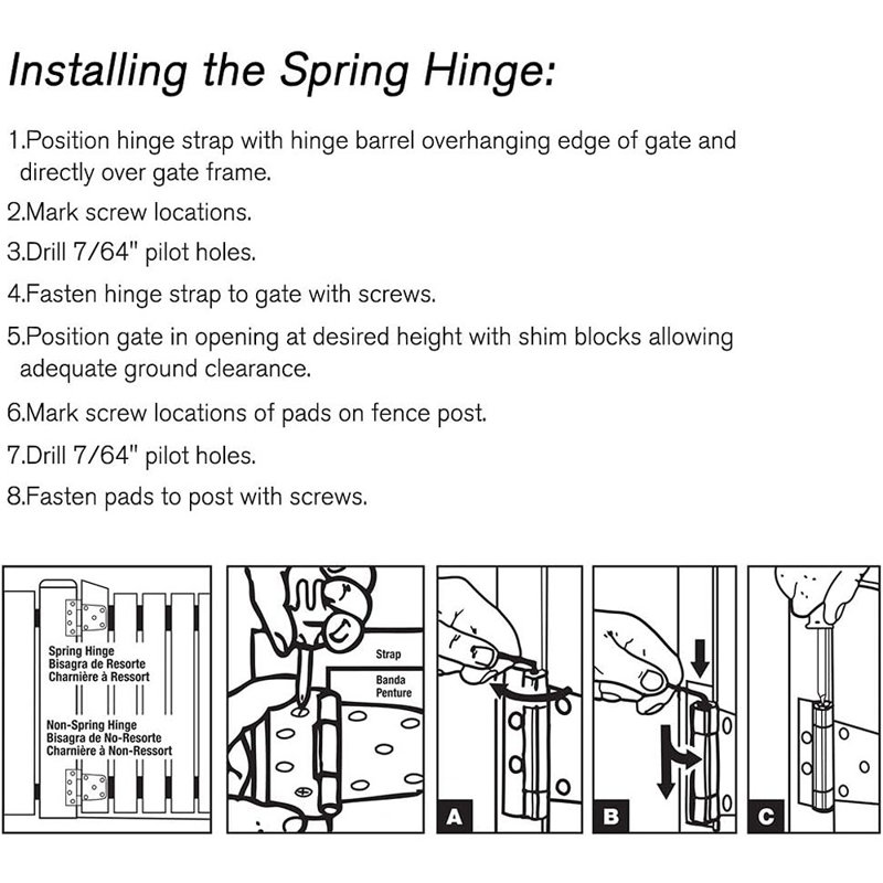 Self-Closing Gate Hardware Kit,1 Pack Self-Locking Gate Latch An...
