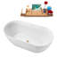 Baignoire autoportante 59 po avec plateau interne 59 po Streamline-101413181