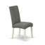 L'ensemble de mobilier de salle à manger 5 pièces comprend une table rectangulaire en bois avec feuille papillon et 4 chaises de salle à manger Parson en tissu gris, 32 x 54 pouces, blanc lin-1144581414-1144581401-1144581403