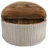 Sylvia Solid Wood Drum Coffee Table with Storage