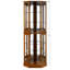 Armoire de rangement lumineuse à 6 tablettes, miroir, réglable, armoire de rangement en chêne avec dossier en miroir, 6 tablettes réglables