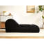 Chaise longue noire, ergonomique et confortable, mousse haute, housse lavable à la machine, chaise longue ergonomique, noyau en mousse, lavable