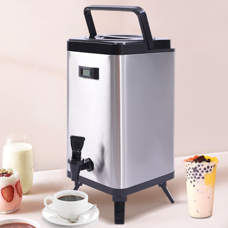 Distributeur de boissons portable 3,17 gallons (avec thermomètre + poignée + robinet), Acier