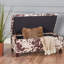 Moderne avec revêtement et rangement en velours - P 39,00 po, texture douce et brune, l 16,25 po