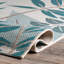 Tapis bleu sarcelle / ivoire Rowley-19345938
