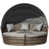 Dark Gray Cushion/Brown Frame