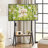 Mobile Rolling TV Stand Media Console with Charging Station, Mobile TV Mount with Storage Shelf